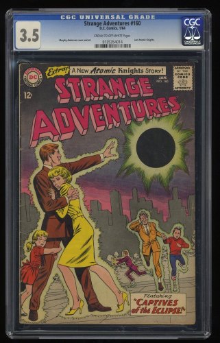Cover Scan: Strange Adventures #160 CGC VG- 3.5 Cream To Off White Last Atomic Knights! - Item ID #268183