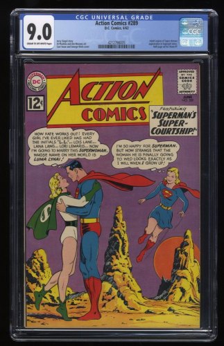 Cover Scan: Action Comics #289 CGC VF/NM 9.0 Superman's Super Courtship! Curt Swan Cover! - Item ID #270176