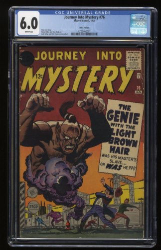 Cover Scan: Journey Into Mystery #76 CGC FN 6.0 White Pages Black Circle Variant - Item ID #271118
