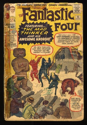 Cover Scan: Fantastic Four #15 P 0.5 1st Appearance Mad Thinker! - Item ID #272096