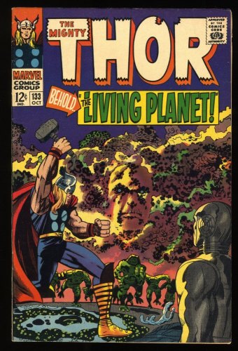 Cover Scan: Thor #133 VF- 7.5 1st Appearance Ego Living Planet! Jack Kirby! - Item ID #272310