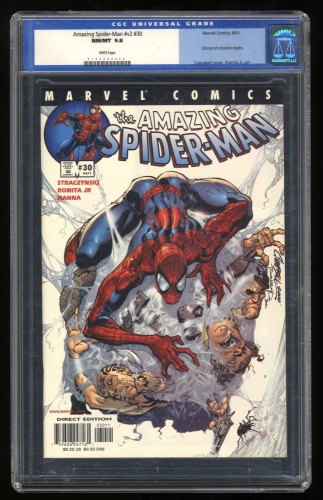 Cover Scan: Amazing Spider-Man (1999) #30 CGC NM/M 9.8 White Pages 1st Ezekiel and Moriun! - Item ID #272686