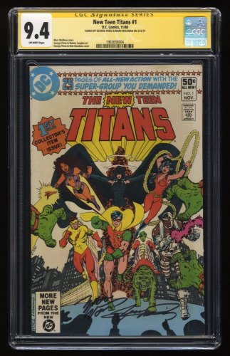 Cover Scan: New Teen Titans #1 CGC NM 9.4 Off White George Perez Art and Cover! - Item ID #272764