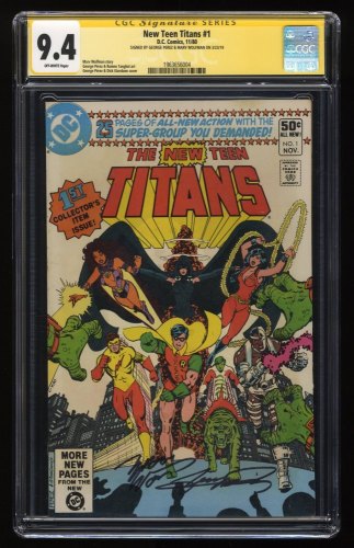 Cover Scan: New Teen Titans #1 CGC NM 9.4 Off White George Perez Art and Cover! - Item ID #272764
