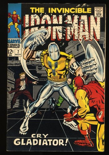 Cover Scan: Iron Man #7 FN+ 6.5 Cry Gladiator! Tuska Cover Art! - Item ID #272890
