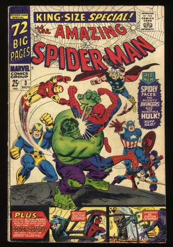 Cover Scan: Amazing Spider-Man Annual #3 VG+ 4.5 Captain America Hulk! - Item ID #272922