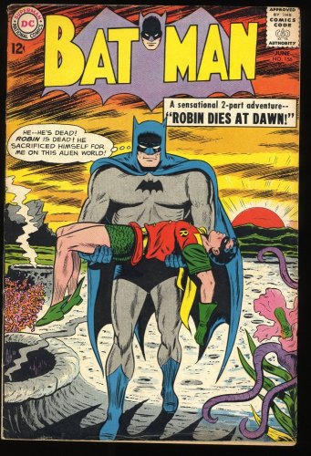 Cover Scan: Batman #156 VG/FN 5.0  Ant-Man Appearance! 1963! Robin Dies! - Item ID #272951
