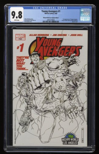 Cover Scan: Young Avengers (2005) #1 CGC NM/M 9.8 Wizard World Sketch Variant - Item ID #273286