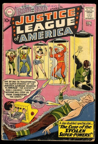 Cover Scan: Brave And The Bold #30 GD/VG 3.0 3rd Appearance Justice League of America! - Item ID #273618
