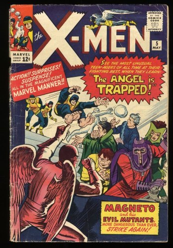 Cover Scan: X-Men #5 VG- 3.5 3rd Appearance Magneto! 2nd Scarlet Witch! - Item ID #273629