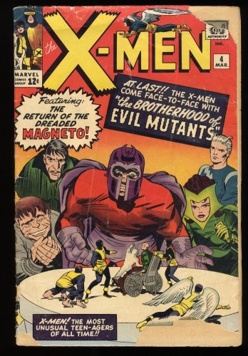 Cover Scan: X-Men #4 FA/GD 1.5 (Qualified) 1st Appearance Quicksilver!  - Item ID #273630
