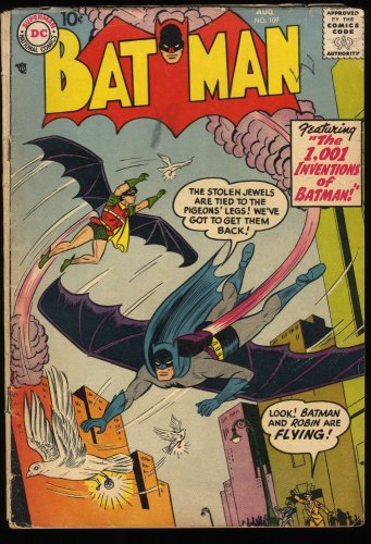 Cover Scan: Batman #109 VG+ 4.5 Three Crimes Against Batman! Sheldon Moldoff Art! - Item ID #273723