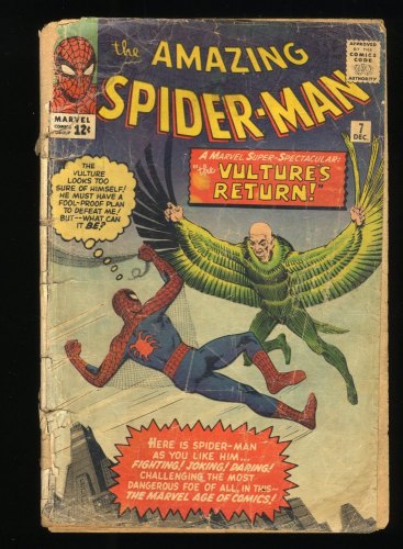 Cover Scan: Amazing Spider-Man #7 P 0.5 2nd Appearance Vulture! - Item ID #273747