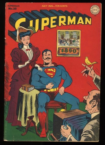 Cover Scan: Superman #35 VG+ 4.5 Jack Burnley cover! J. Wilbur Wolfingham Appearance! 1945! - Item ID #274676
