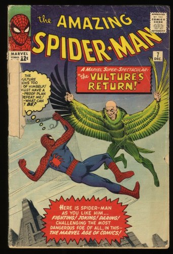 Cover Scan: Amazing Spider-Man #7 GD- 1.8 2nd Appearance Vulture! - Item ID #274711