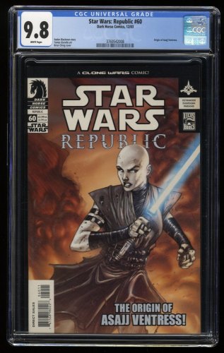 Cover Scan: Star Wars: Republic #60 CGC NM/M 9.8 White Pages Origin of Asajj Ventress! - Item ID #274785