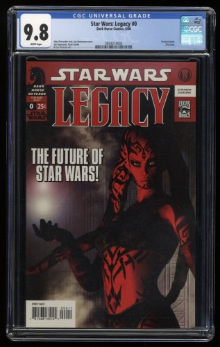 Cover Scan: Star Wars: Legacy #0 CGC NM/M 9.8 White Pages Darth Talon Cover! - Item ID #274789