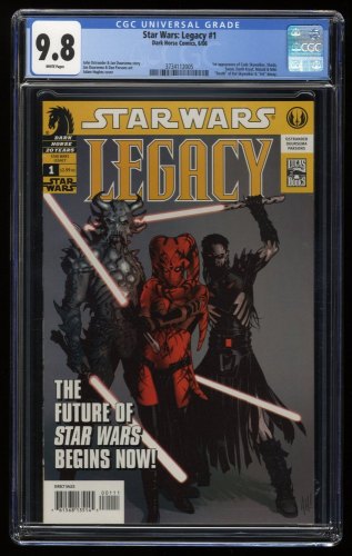 Cover Scan: Star Wars: Legacy #1 CGC NM/M 9.8 1st Cade Skywalker and Darth Krayt!  - Item ID #274795