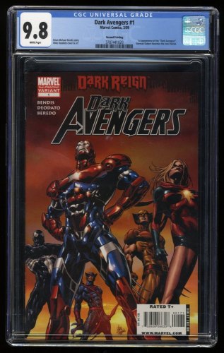 Cover Scan: Dark Avengers #1 CGC NM/M 9.8 2nd Print 1st Appearance Iron Patriot! - Item ID #275065