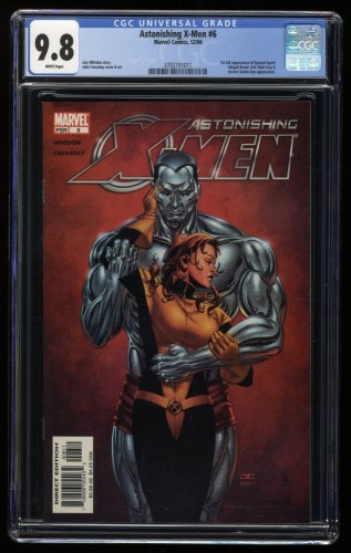 Cover Scan: Astonishing X-Men #6 CGC NM/M 9.8 White Pages 1st Appearance Abigail Brand! - Item ID #275147