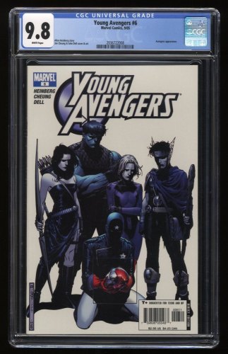 Cover Scan: Young Avengers (2005) #6 CGC NM/M 9.8 White Pages 1st Cassie Lang as Stature! - Item ID #275198