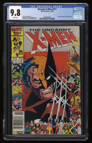 Cover Scan: Uncanny X-Men #211 CGC NM/M 9.8 Newsstand Variant - Item ID #275204