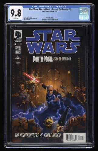 Cover Scan: Star Wars: Darth Maul - Son of Dathomir #2 CGC NM/M 9.8 White Pages - Item ID #275217