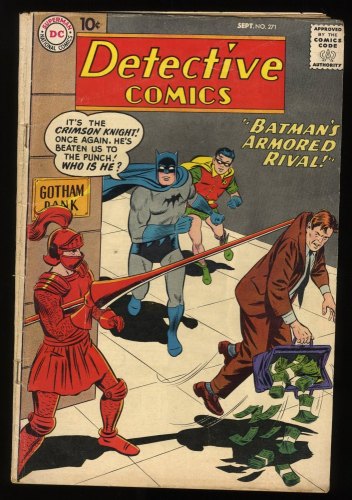 Cover Scan: Detective Comics (1937) #271 VG+ 4.5 Batman! Robin! Martian Manhunter! - Item ID #275288