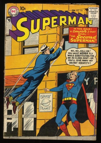 Cover Scan: Superman (1939) #119 GD/VG 3.0 DC Comics - Item ID #275289