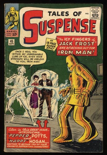 Cover Scan: Tales Of Suspense #45 VG 4.0 1st Pepper Potts and Happy Hogan! - Item ID #275429