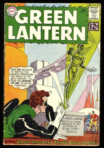 Cover Scan: Green Lantern #12 VG 4.0 Gil Kane and Murphy Anderson Cover! - Item ID #275501