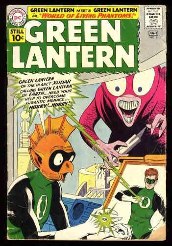 Cover Scan: Green Lantern #6 GD+ 2.5 1st Appearance of Tomar! 1961! - Item ID #275504