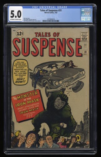 Cover Scan: Tales Of Suspense #31 CGC VG/FN 5.0 Off White to White Dr. Doom Prototype! - Item ID #275827