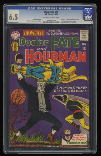 Cover Scan: Showcase #55 CGC FN+ 6.5 1st Silver Age Solomon Grundy! Doctor Fate Hourman! - Item ID #275830