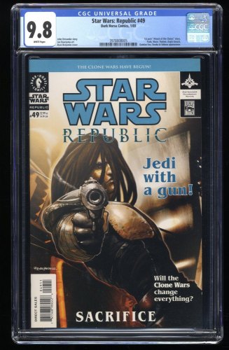 Cover Scan: Star Wars: Republic #49 CGC NM/M 9.8 White Pages 1st Khaleen Hentz! - Item ID #276193