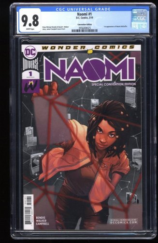 Cover Scan: Naomi #1 CGC NM/M 9.8 White Pages Convention Variant Jamal Campbell Cover! - Item ID #276226