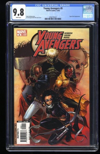 Cover Scan: Young Avengers (2005) #9 CGC NM/M 9.8 White Pages - Item ID #276246