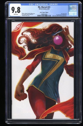 Cover Scan: Ms. Marvel #31 CGC NM/M 9.8 Hans Virgin Variant 1st Appearance Skunk Girl! - Item ID #276251