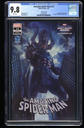 Cover Scan: Amazing Spider-Man (2018) #12 CGC NM/M 9.8 White Pages Granov Variant - Item ID #276255