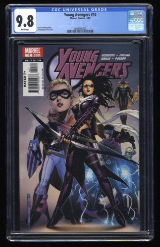Cover Scan: Young Avengers (2005) #10 CGC NM/M 9.8 White Pages 1st Tommy Shepherd! - Item ID #276572