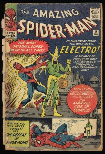 Cover Scan: Amazing Spider-Man #9 P 0.5 See Description 1st Full Appearance of Electro! - Item ID #277017