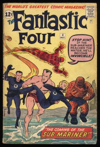 Cover Scan: Fantastic Four #4 VG 4.0 See Description (Qualified) - Item ID #277076