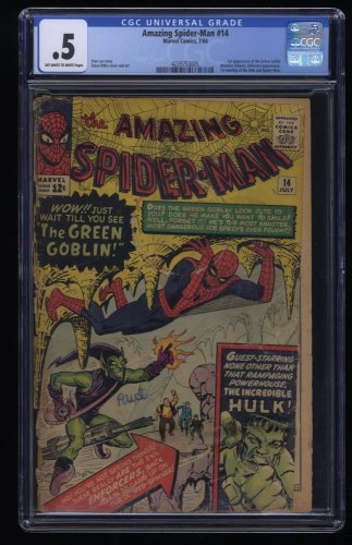 Cover Scan: Amazing Spider-Man #14 CGC P 0.5 1st Appearance Green Goblin! - Item ID #277119