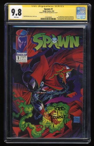 Cover Scan: Spawn #1 CGC NM/M 9.8 White Pages McFarlane 1st Appearance Al Simmons! - Item ID #277877