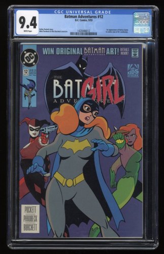 Cover Scan: Batman Adventures #12 CGC NM 9.4 White Pages 1st Appearance Harley Quinn! - Item ID #277886