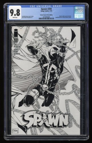 Cover Scan: Spawn #293 CGC NM/M 9.8 White Pages C Variant Misprint Error 1st Godsend! - Item ID #277893