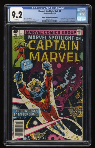 Cover Scan: Marvel Spotlight (1979) #1 CGC NM- 9.2 White Pages Number/Newsstand Variant - Item ID #278353