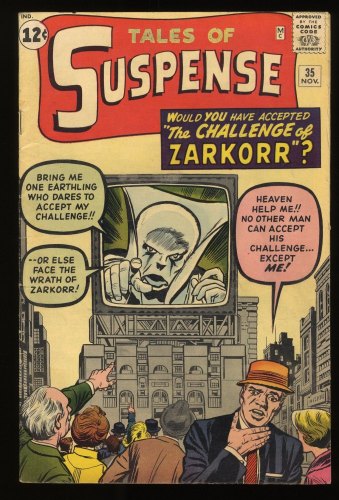 Cover Scan: Tales Of Suspense #35 FN 6.0 Watcher Prototype Fantastic Four! - Item ID #279180