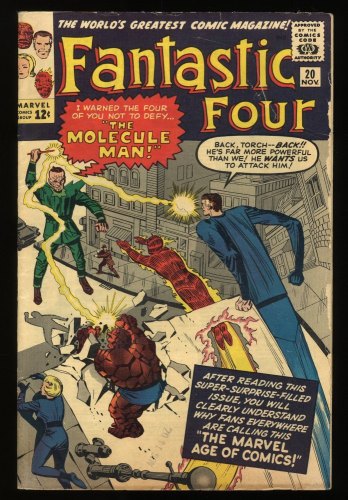 Cover Scan: Fantastic Four #20 VG+ 4.5 Origin and 1st Full App of Molecule Man! - Item ID #279348