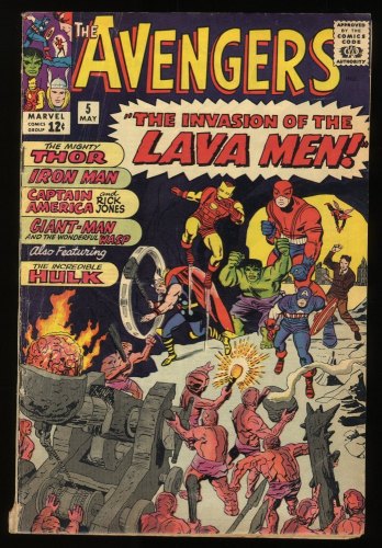 Cover Scan: Avengers #5 VG 4.0 Hulk and Lava Men Appearance! - Item ID #279364